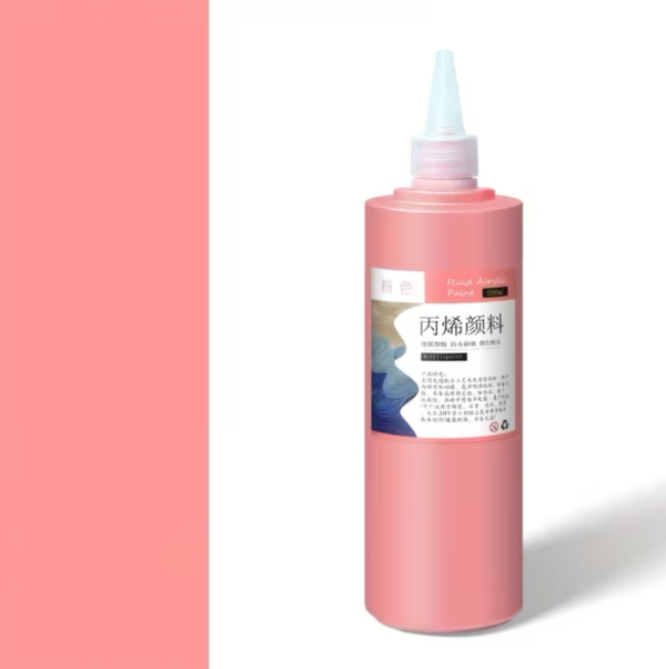 500ml Vibrant Acrylic Paint Bottle Pink