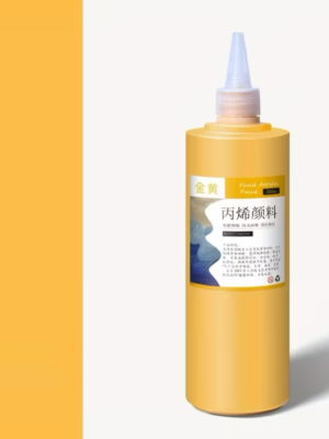 500ml Vibrant Acrylic Paint Bottle Yellow