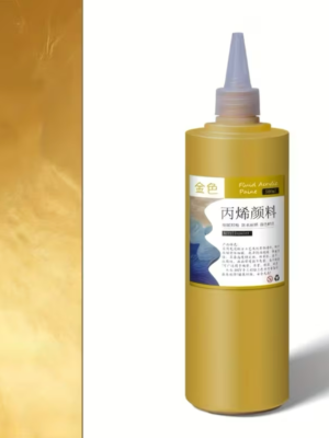 500ml Vibrant Acrylic Paint Bottle Gold