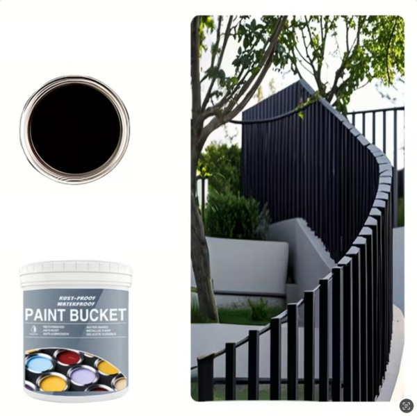 500g Black Water Based Rust Proof Metal Paint