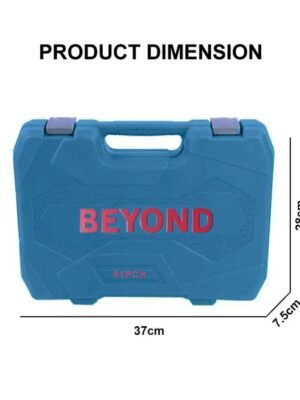 BEYOND 61pcs Combination Socket Wrench Set Ratchet Spanner Tools Set Box Set